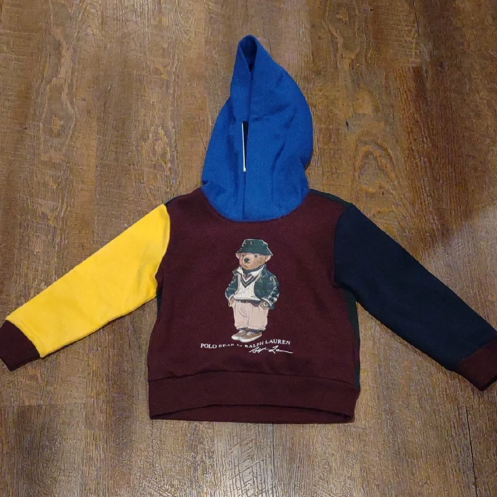 NWT Polo by Ralph Lauren Kids 4 Toddler Hoodie with Bear Design‎